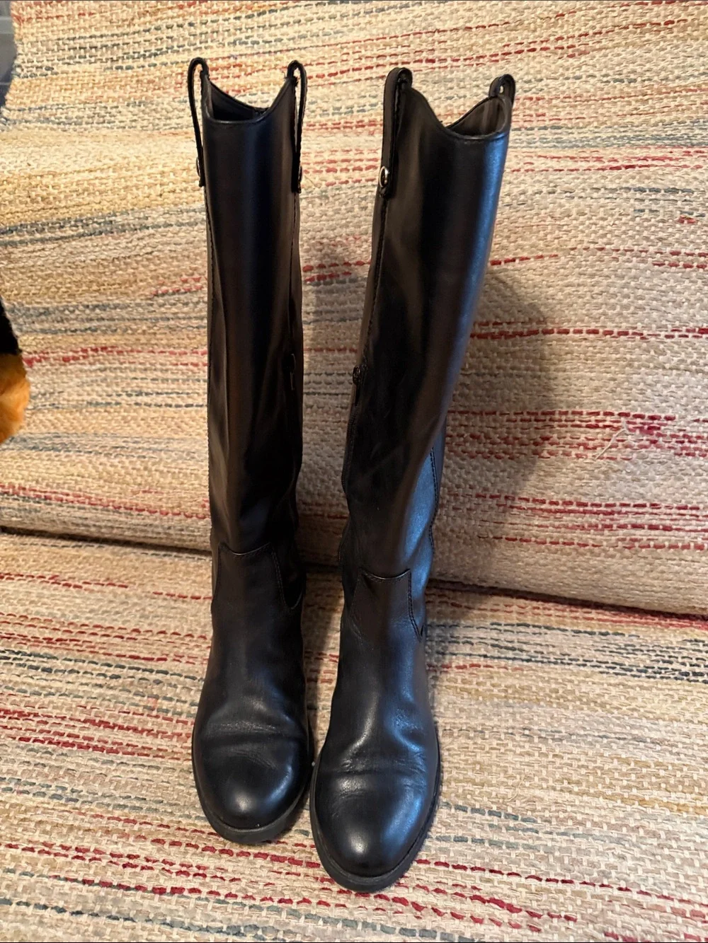 INC International Concepts Tall Black Over-the-Knee Leather Boots